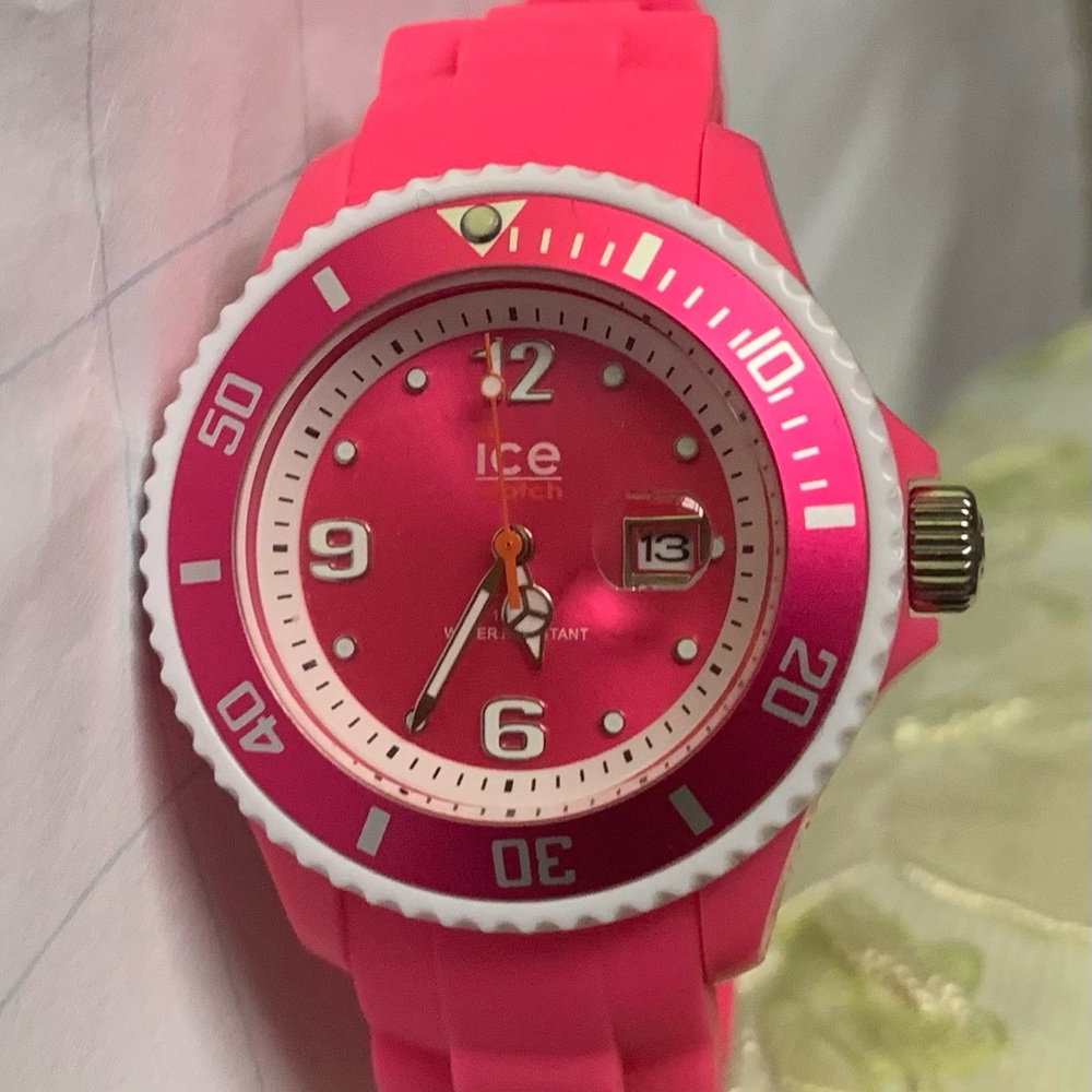 Hot Pink Ice Watch Vintage New with Box